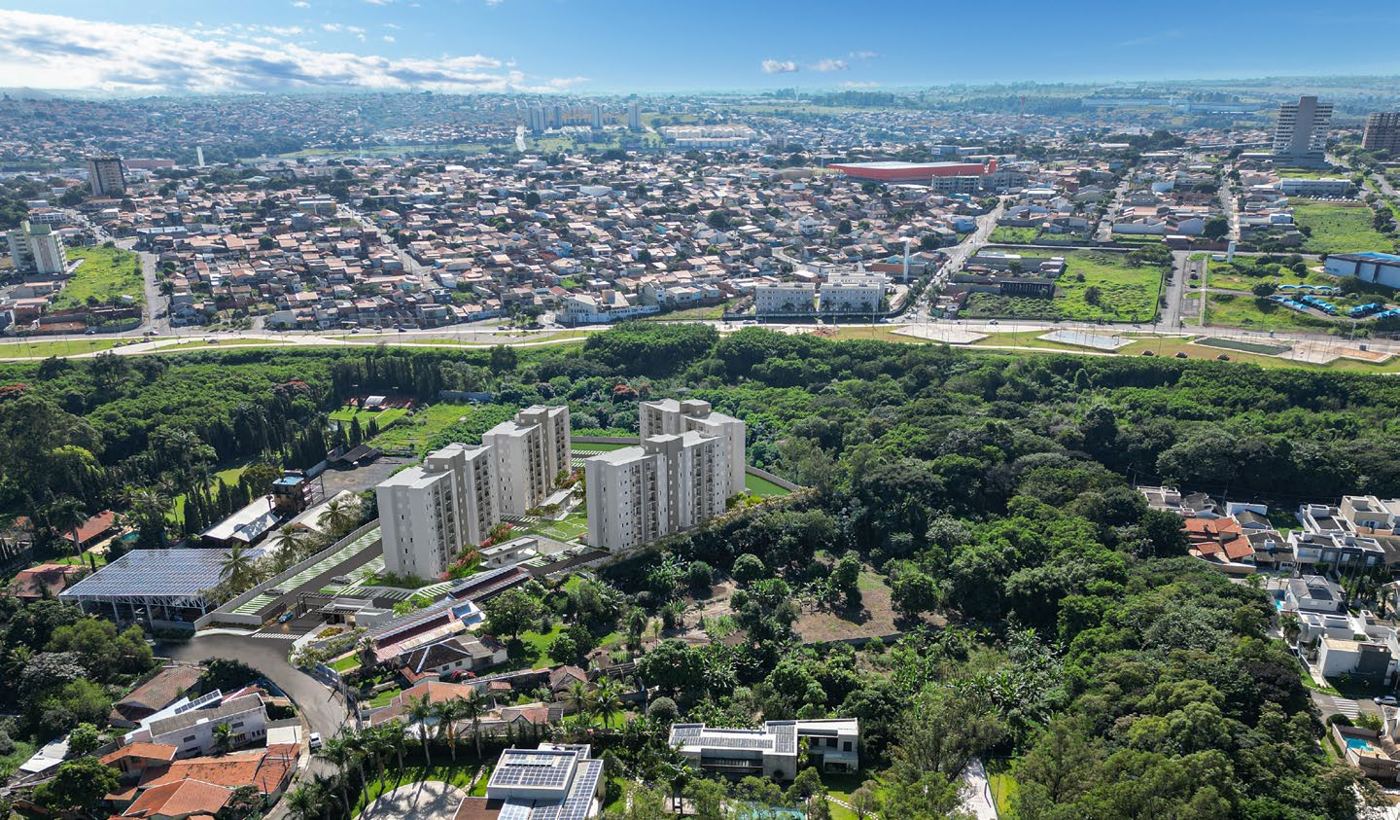 Vista aérea da região do Arvo Residencial